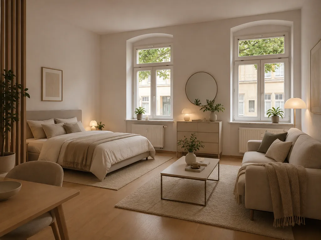 Charmante 1-Zimmer-Eigentumswohnung mit Terrasse im denkmalgeschützten Altbau