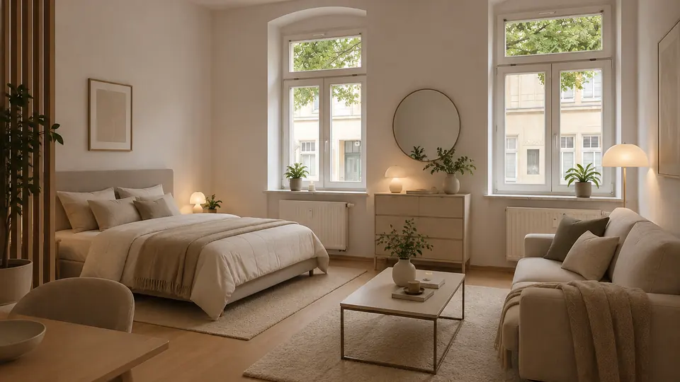 Charmante 1-Zimmer-Eigentumswohnung mit Terrasse im denkmalgeschützten Altbau