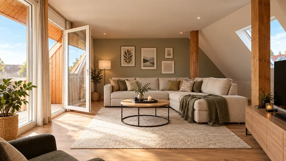 Modernes Wohnen über zwei Ebenen – hochwertige 4-Zimmer-Maisonette im Dachgeschoss von Engelsdorf