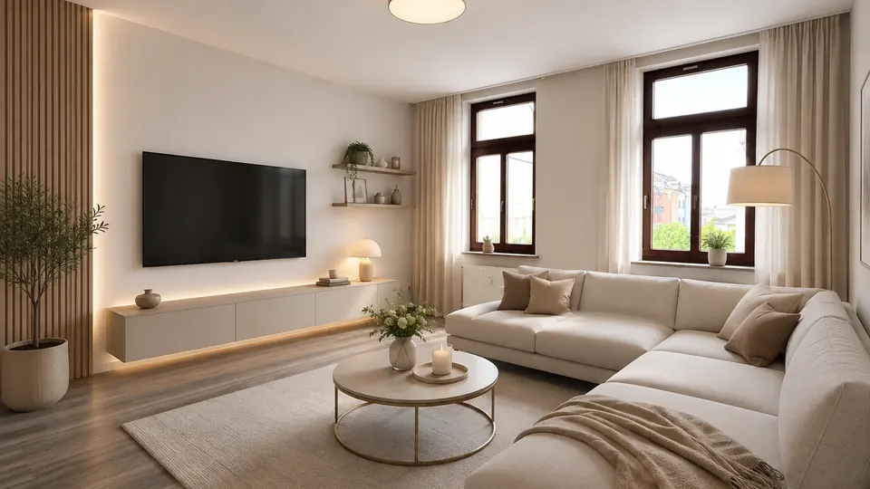 Helle 2-Raum-Wohnung mit Tageslichtbad, Einbauküche und Gemeinschaftsgarten