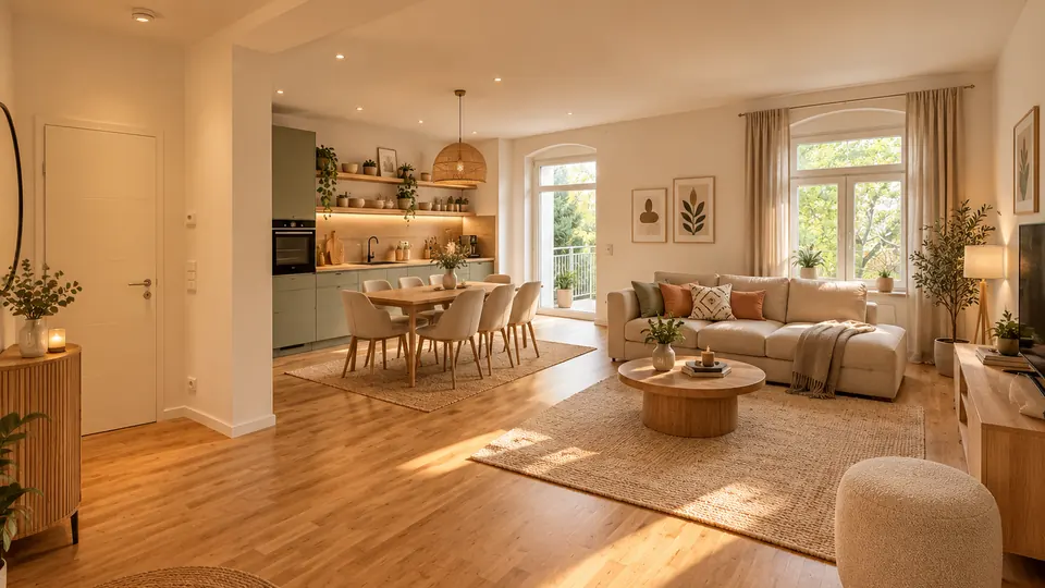 Modernisierte Wohnung mit stilvollem Tageslichtbad und Balkon